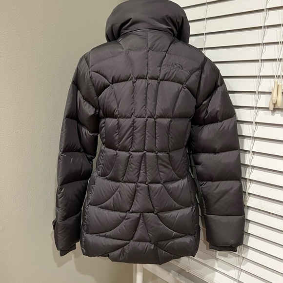 NEW $225 The North Face black gray tailored down filled winter coat XS S - Picture 4 of 9